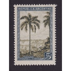 ARGENTINA 1935 GJ 763 ESTAMPILLA NUEVA CON GOMA PAPEL CON RAYADO HORIZONTAL U$ 50